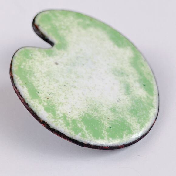 VTG Mid Century Enamel Copper Brooch Modernist Studio Jewelry Frog Cottagecore - Picture 5 of 9